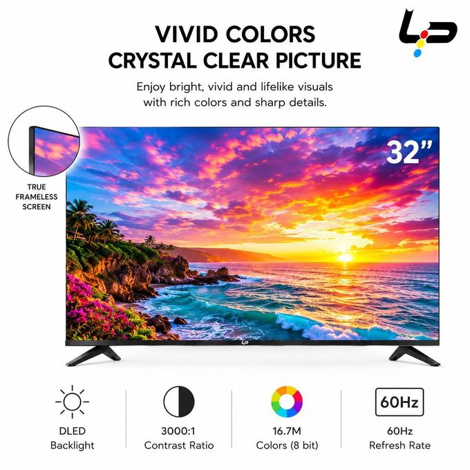 LP Smart TV 32-inch Android 14.0 Model