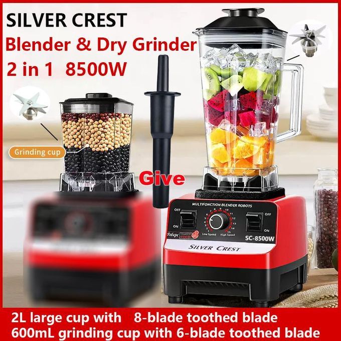 Silver Crest 2L Industrial 8500W Food Crusher Blender
